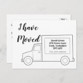 Simpel, ik ben verhuisd aankondigingskaart (Voorkant / Achterkant)