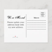 Simpel, ik ben verhuisd aankondigingskaart (Achterkant)