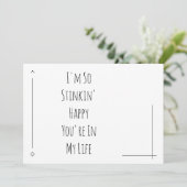 Simpel: "Ik ben zo blij dat je in mijn leven bent" (Staand voorkant)