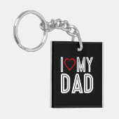 Simpel Ik Hart Liefde Mijn Vader Typografie | SLEU Sleutelhanger (Voorkant Links)