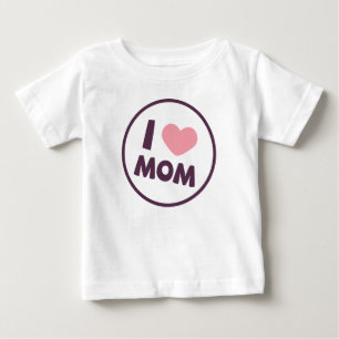 Simpel Ik hou van mama Moederdag   Gerafeld T-shir