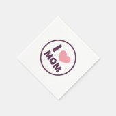 Simpel Ik hou van mama Moederdag | Servet (Hoek)