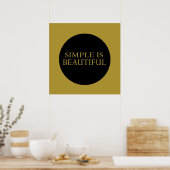 simpel is mooi poster (Keuken)