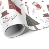 Simpel Klassiek Landelijk Kerstmis Nostalgisch Cadeaupapier (Rol Hoek)