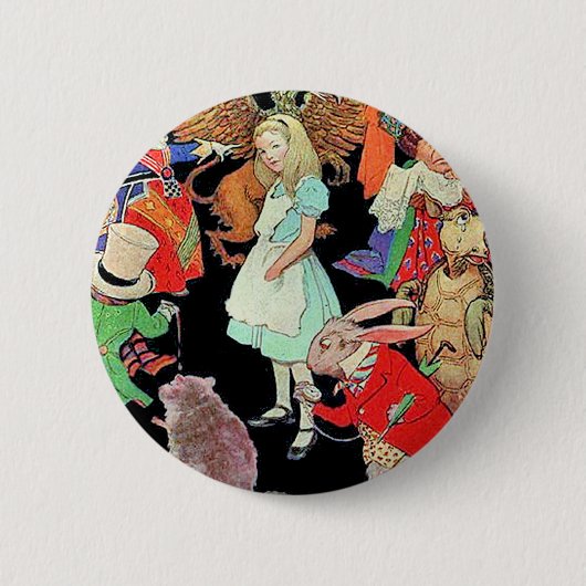 Simpel, Madly Alice Ronde Button 5,7 Cm (Voorkant)