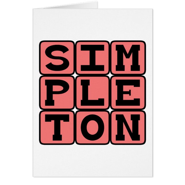 Simpel mens, Eenvoudig persoon (Voorkant)