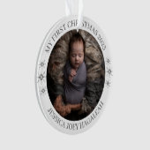 Simpel Mijn Eerste Kerstmis Gepersonaliseerde Baby Ornament (voorkant)