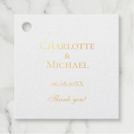 Simpel, minimaal bedankjes labels