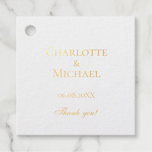 Simpel, minimaal bedankjes labels (Voorkant)