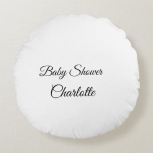 SIMPEL MINIMAAL.CUTIE VOEG NAAM TOE BABY baby show Rond Kussen