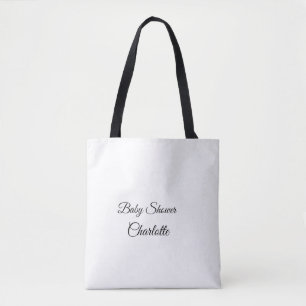 SIMPEL MINIMAAL.CUTIE VOEG NAAM TOE BABY baby show Tote Bag