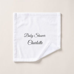 SIMPEL MINIMAAL.CUTIE VOEG NAAM TOE BABY baby show Washandje