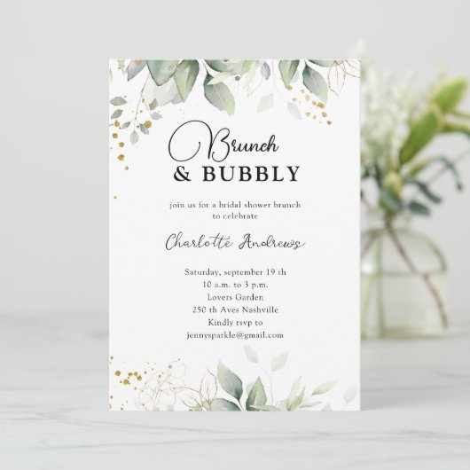 Simpel, minimaal eucalyptusVrijgezellenfeest Kaart (Staand voorkant)