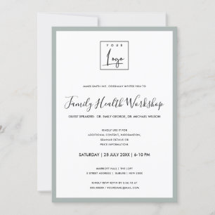 SIMPEL MINIMAAL GRIJS UW LOGO WORKSHOP GALA EVENEM KAART
