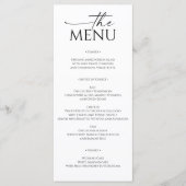 Simpel Minimaal Huwelijk Menu (Voorkant)