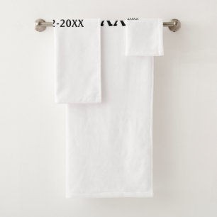 simpel minimaal monogram: bad handdoek