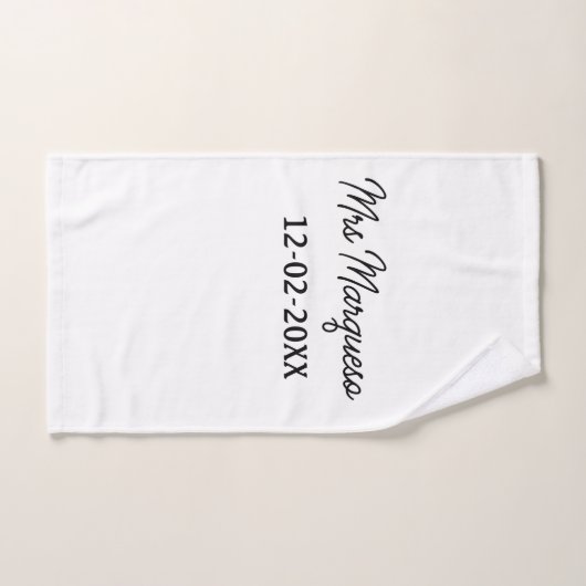 simpel minimaal monogram: bad handdoek (Handdoek)