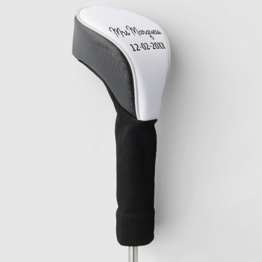 simpel minimaal monogram: golfheadcover (Schuin)