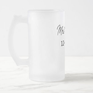 simpel minimaal monogram: matglas bierpul