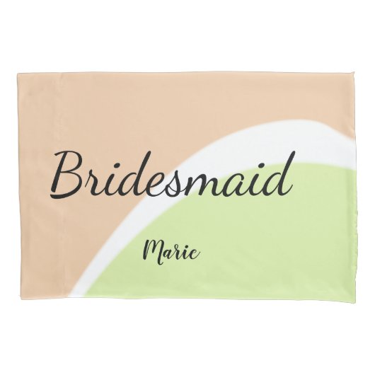 SIMPEL MINIMAAL voeg je naam toe aangepaste bruids Kussensloop (Voorkant)