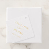 Simpel, minimale folie bedankjes labels (Met doos)