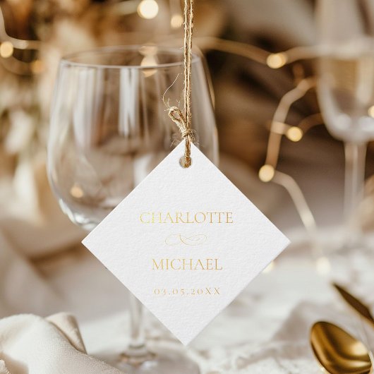 Simpel, minimale folie bedankjes labels