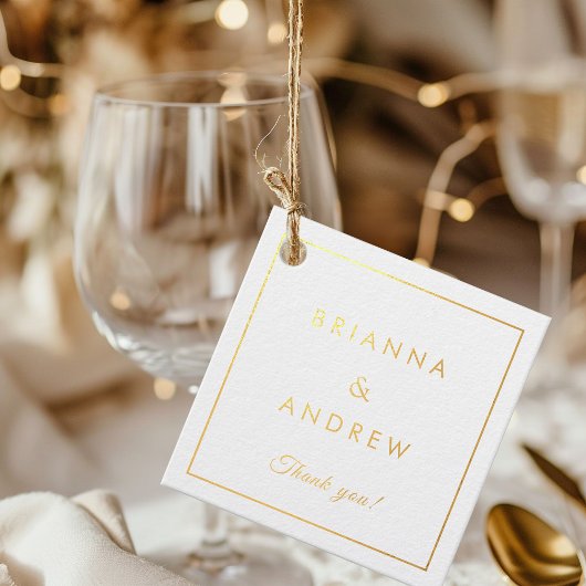 Simpel, minimale folie folie bedankjes labels