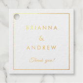 Simpel, minimale folie folie bedankjes labels (Voorkant)