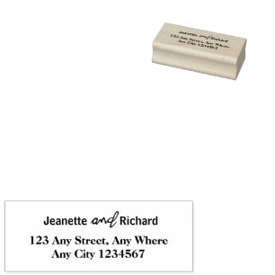 Simpel Minimalistisch Trouwpaar Rubberstempel