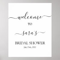 Simpel minimalistisch welkomstbord voor bruidsfees