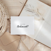 Simpel minimalistisch zal je mijn bruidsmeisje zij notitiekaartje