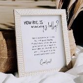 Simpel Modern Neutraal Hoe groot is de buik van ma Poster