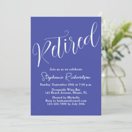 Simpel Modern Schrift Lavendel Pensioen Kaart