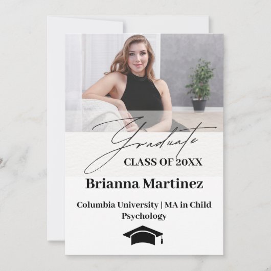 SIMPEL Modern Script Afstudeerfoto Aankondiging (Voorkant)