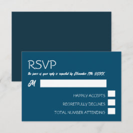 Simpel Modern, Trendy Huwelijk RSVP Kaartje