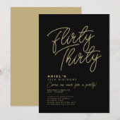 Simpel Moderne Flirterige Dertigste Verjaardag Kaart (Voorkant / Achterkant)