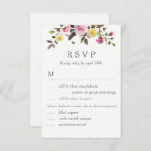 Simpel Mooie Trouw-RSVP met Menuopties Kaart (Voorkant / Achterkant)