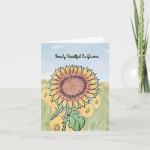 Simpel Mooie Zonnebloem Kaart