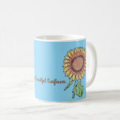 Simpel Mooie Zonnebloem Koffiemok (Voorkant rechts)