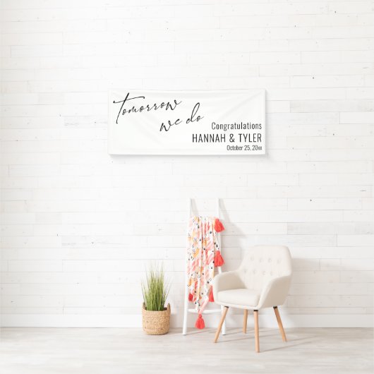 Simpel Morgen doen we repetitie diner wit Spandoek (Insitu)