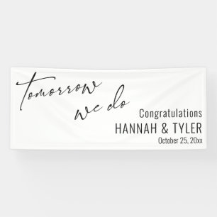 Simpel Morgen doen we repetitie diner wit Spandoek