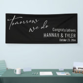 Simpel Morgen doen we repetitie diner zwart Spandoek (Beurs)