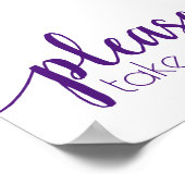 Simpel, neem er alsjeblieft een | Paarse script vo Poster (Hoek)