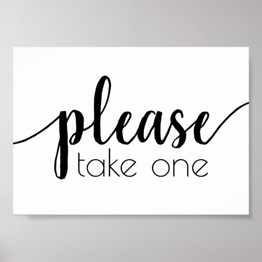 Simpel neem er een | Zwart script elke gebeurtenis Poster (Voorkant)