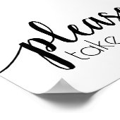 Simpel neem er een | Zwart script elke gebeurtenis Poster (Hoek)