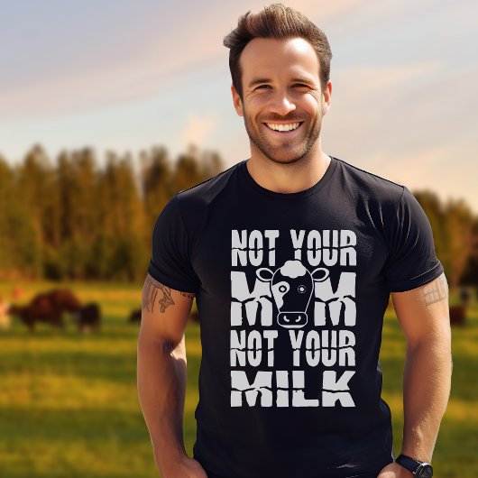 Simpel niet je moeder niet je melk veganist t-shirt