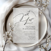 Simpel Niets Fancy Alleen Liefde Trouwen Acryl Uitnodigingen