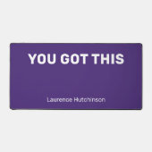 Simpel Paarse heb je deze trendy naam Bureaumat (Voorkant)