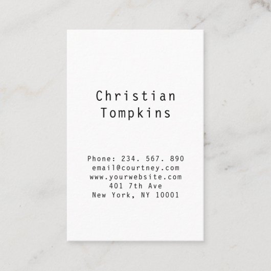 Simpel Pattern Visitekaartje (Voorkant)