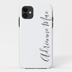 Simpel Persoonlijk Wit & Antraciet Case-Mate iPhone Case
